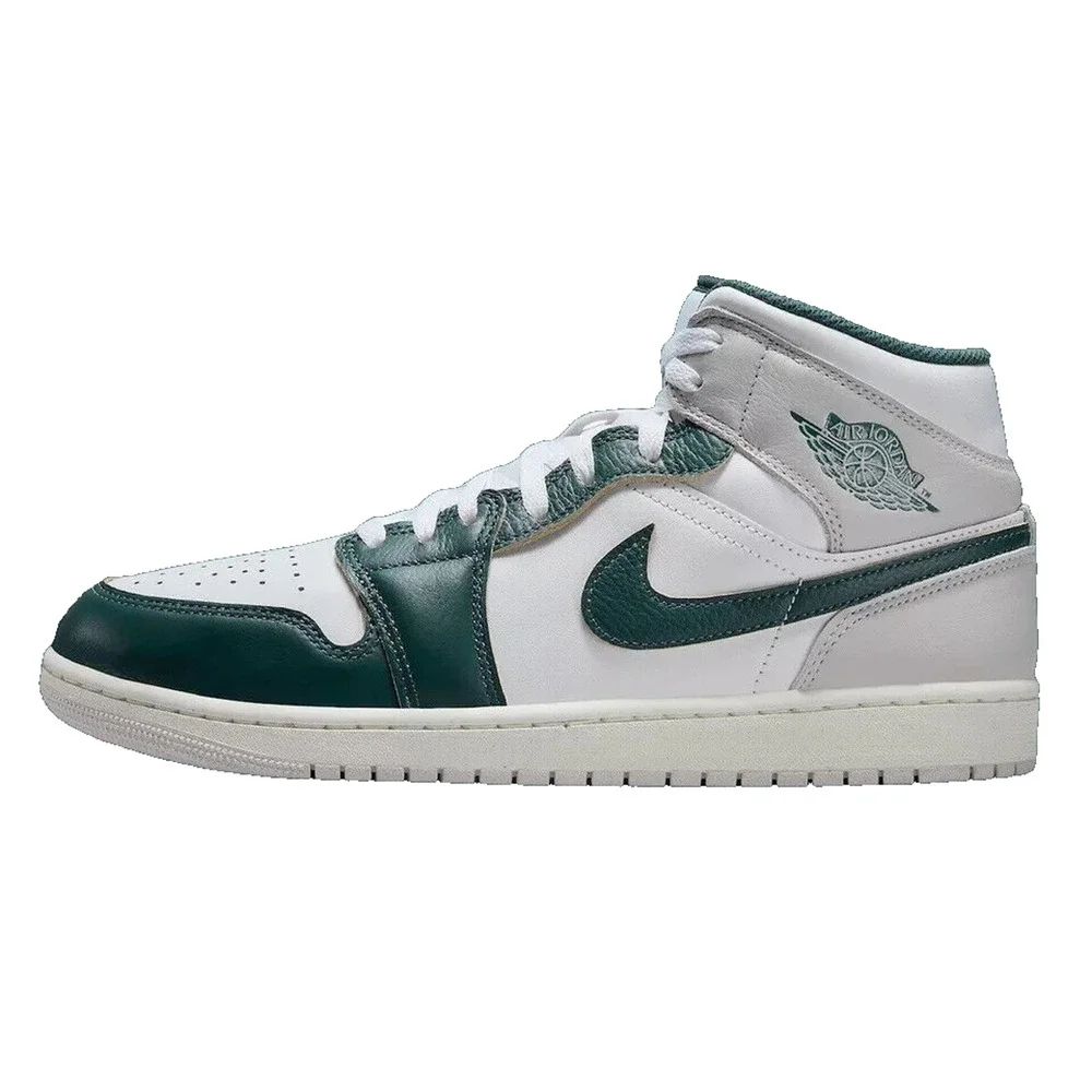 Nike Air Jordan 1 Mid SE Shoes White Oxidized Green Sail FQ7720-103 Men's NEW
